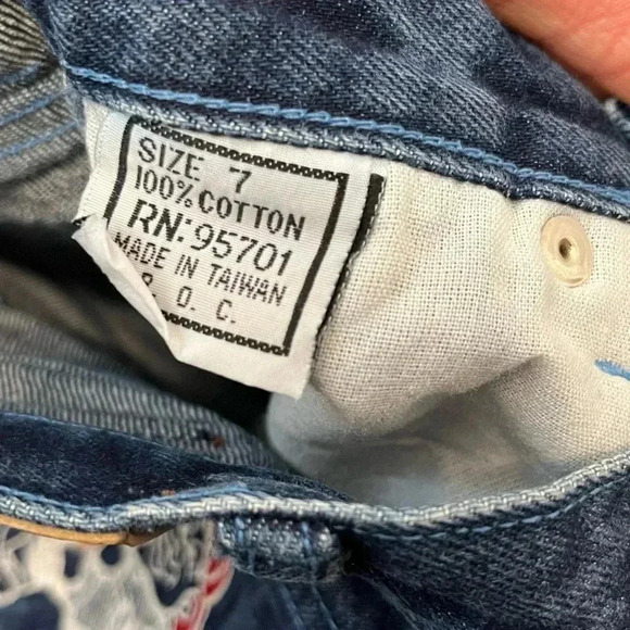 Vtg Y2K Baggy Wide Leg Loose Fit Carpenter Jeans Size Boys 7 Skater Y2K Culture - Picture 5 of 10